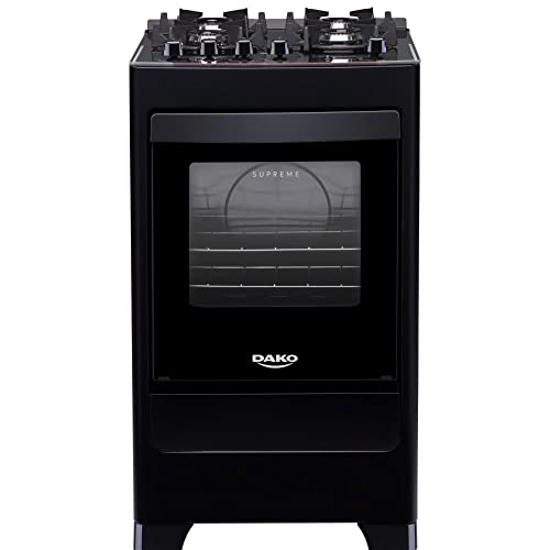 Fogão 4 bocas Dako Supreme Glass Preto com mesa de vidro - Bivolt