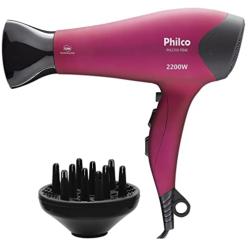 Secador De Cabelo, Ph3700 Pink, 2000W, Rosa, 110V, Philco