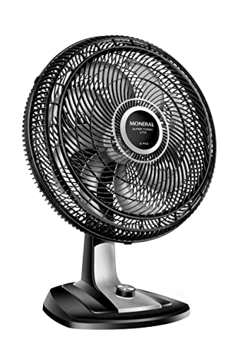 Ventilador 40cm Super Turbo 8 Pás, Mondial, Preto/Prata, 140W, 110V - VTX-40-8P