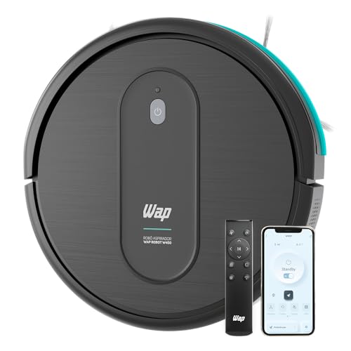 WAP Robô Aspirador de Pó com Controle Remoto e MOP Varre Passa Pano Agenda Limpeza e Autorrecarga ROBOT W400 Bivolt