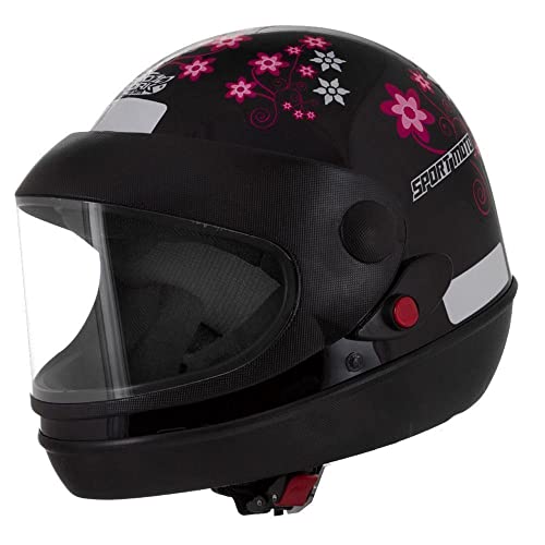 Capacete Moto Pro Tork Semi-automático For Girl Preto 58
