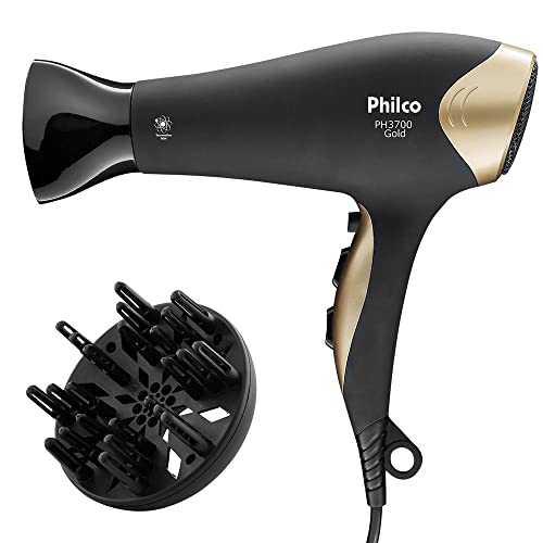 Philco Secador de Cabelos, Preto/Dourado, 127V