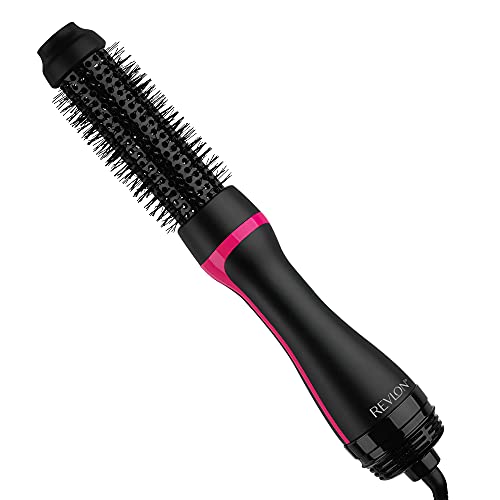 Revlon Secador e modelador de escova redonda com reforço de raiz de 1-1/2", Preto/rosa