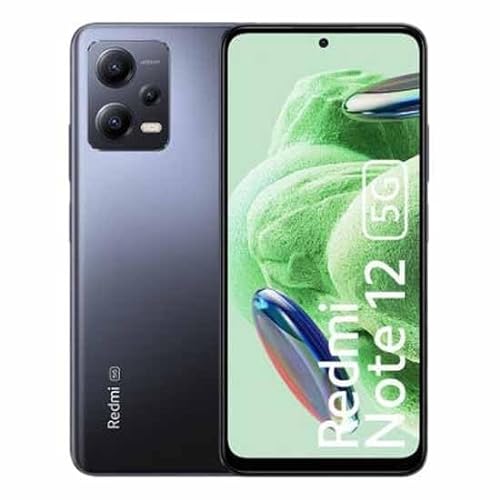 Smartphone Xiaomi Note 12 5G 256 GB, 8 GB de RAM, cinza ônix