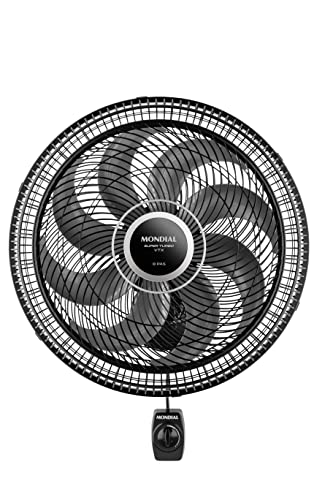 Ventilador de Parede 40cm Super Turbo 8 Pás, Mondial, Preto/Prata, 140W, 110V - VTX-40P-8P