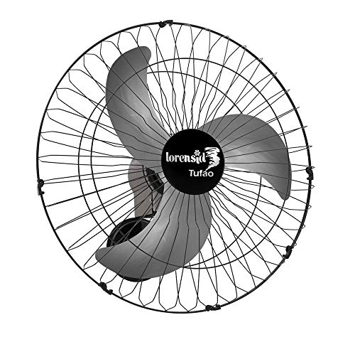 VENTILADOR DE PAREDE 60CM PRETO BIVOLT LOREN SID TUFÃO