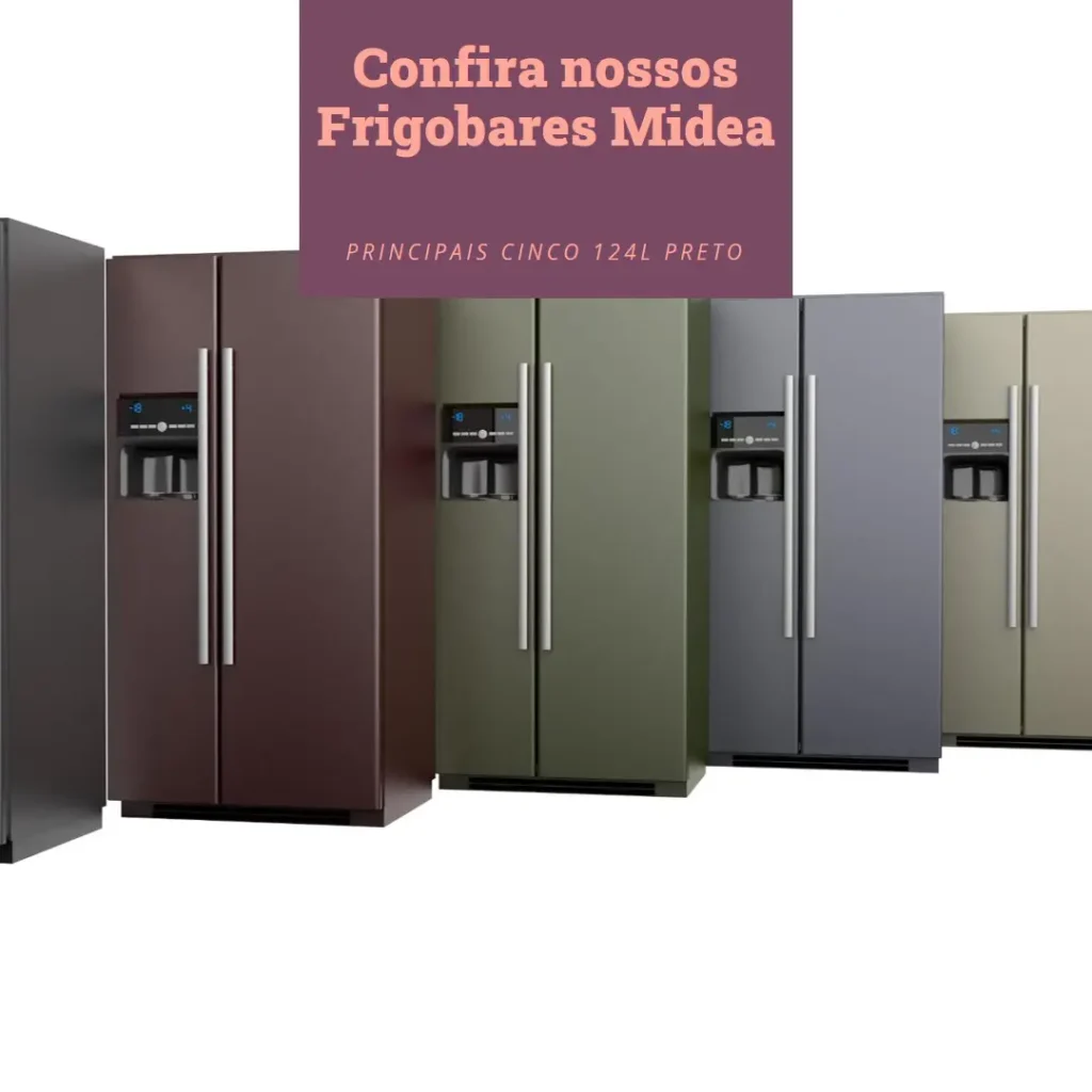 Principais Cinco frigobar midea 124l preto