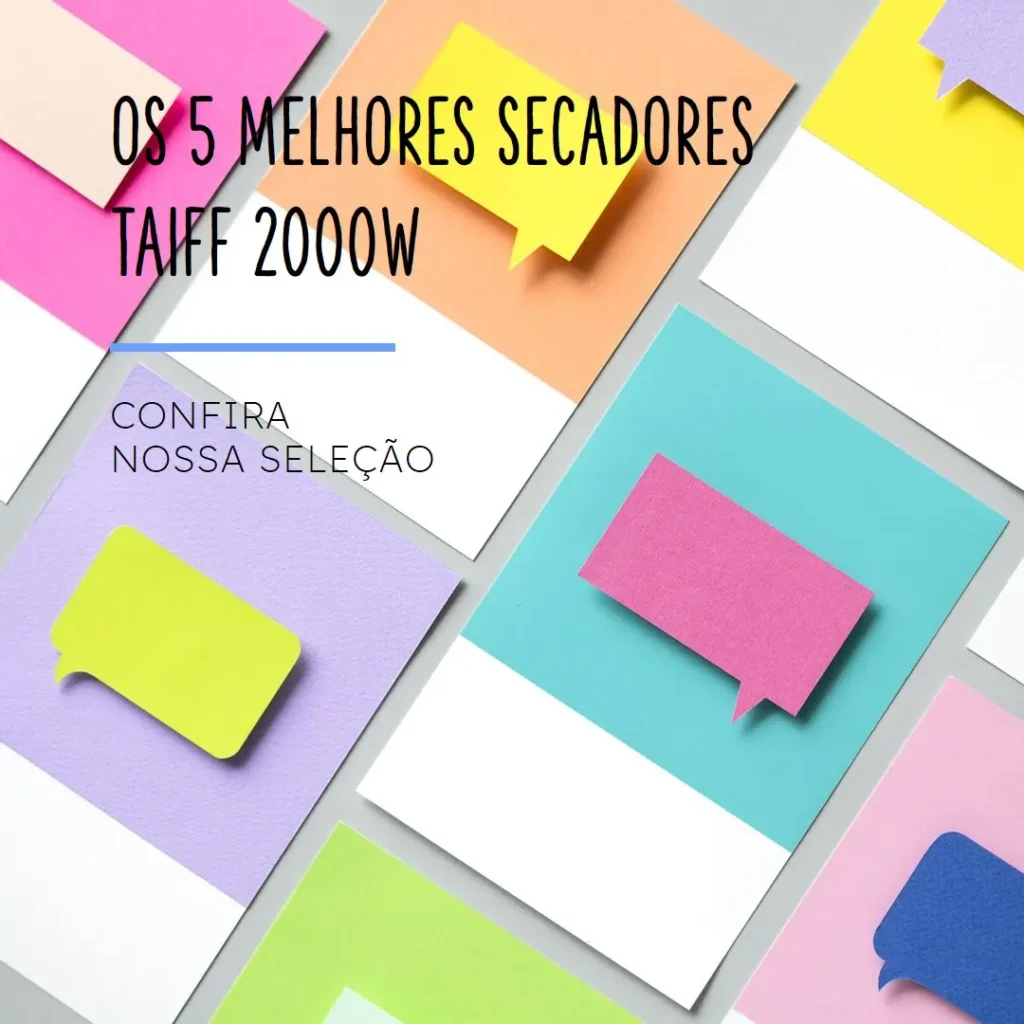 Principais Cinco secador Taiff 2000w
