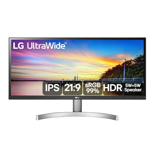 Monitor LG Ultrawide 29WK600 - 29" Full HD IPS, HDR10, HDMI/DisplayPort, Ajuste de Inclinação, Screen Split 2.0