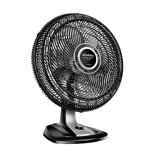 Ventilador 50cm Super Turbo 8 Pás, Mondial, Preto/Prata, 150W, 110V - VTX-50-8P