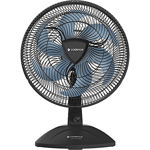 Ventilador Cadence Eros Turbo, 220V Preto e Azul, VTR409