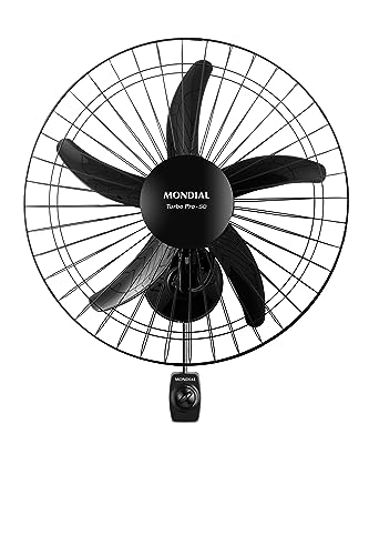Ventilador de Parede Turbo 50cm Pro 5 Pás, Mondial, Preto, 150W, 220V - NVP-PRO-50