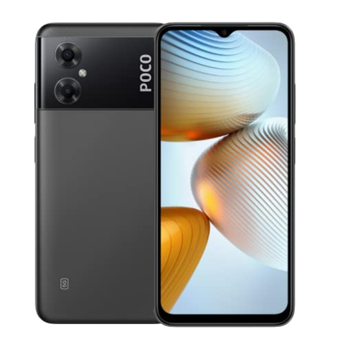 Xiaomi Câmera dupla Poco M4 5G 4G LTE (64 GB + 4 GB) 16,7 cm 5000mAh 13MP + (com pacote de carregador rápido para carro) (Power Black)