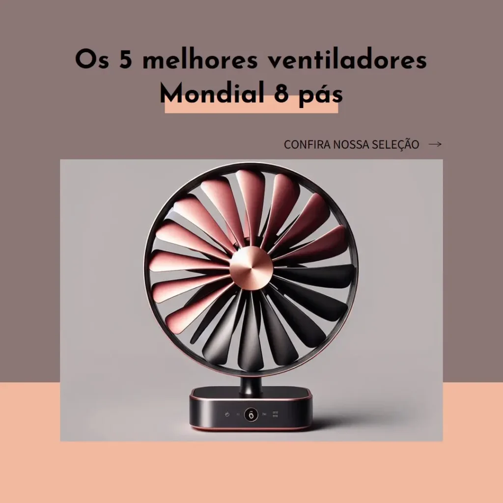 Principais Cinco ventilador Mondial 8 pas