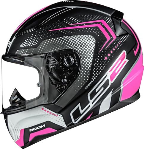 Capacete Ls2 Rapid FF353 Doom Preto com Rosa - Fosco 56/S