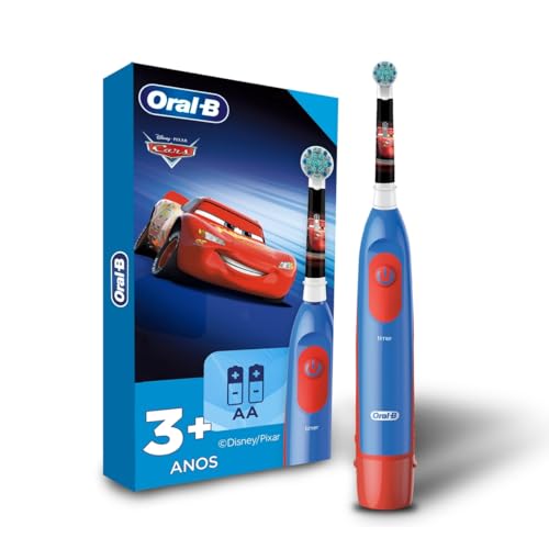 Oral-B Marvel Cars, Escova de Dentes Elétrica Infantil, Cabeça Redonda, 1 Unidade