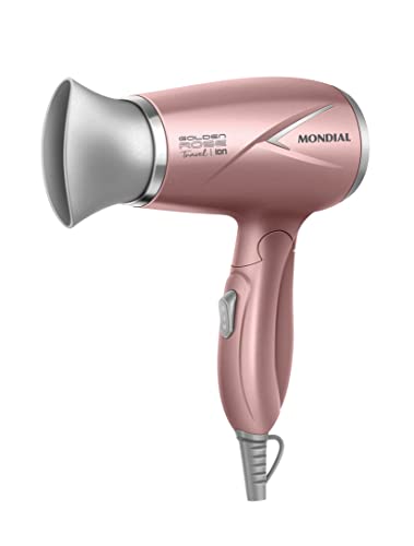 Secador de Cabelos Travel, Mondial, Golden Rose, 1200W, Bivolt - SC-47-GR