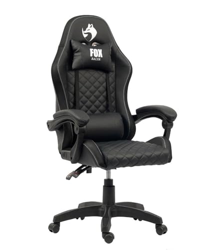 Cadeira Gamer Fox Vulpes Com Ajuste Reclinável Com Almofadas Até 110kg Preto