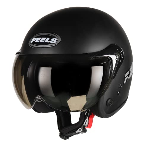 Capacete Aberto Moto Peels F-21 Classic Preto Fosco/Grafite 61