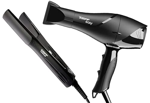 KIT TAIFF SECADOR PROFISSIONAL EASY 1700W - 127V + PRANCHA ALISADORA CERAMICA 180ºC - BIVOLT
