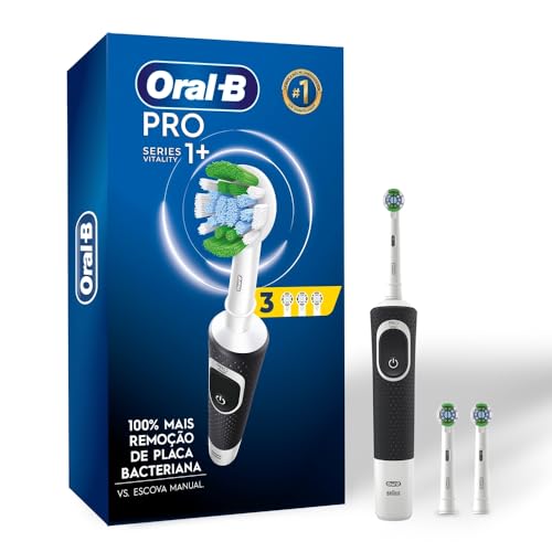ORAL-B | Escova de Dentes Elétrica |Vitality 100 1 Unidade + Refis Precision Clean 3 Unidades 1 Kit