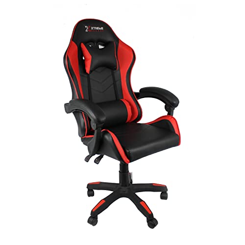 Cadeira Xtreme Gamers Cinesis Giratória Reclinável Altura Ajustável Preta e Vermelha