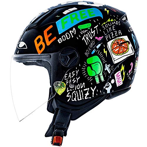 CAPACETE NORISK ORION FREE - PRETO/LARANJA (58)