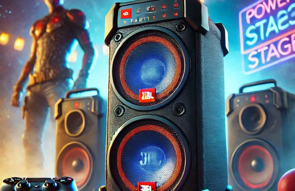Caixa de Som Bluetooth JBL Partybox Stage 320: Potência e Estilo para Suas Festas