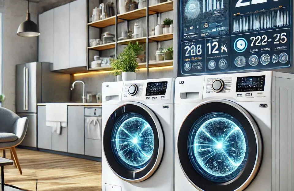 Lava e Seca Smart com Inteligência Artificial AIDD 12Kg LG VC5 CV3012WC5