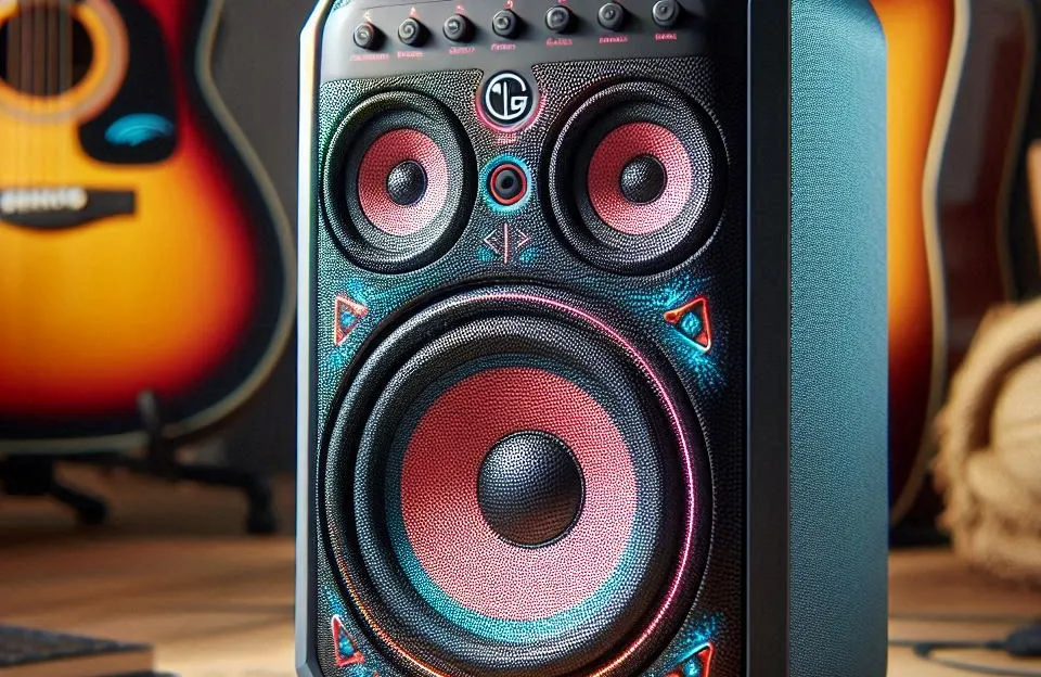 Caixa Acústica LG Xboom RNC9 - Multi Bluetooth, Graves Potentes, Entrada de Microfone e Guitarra