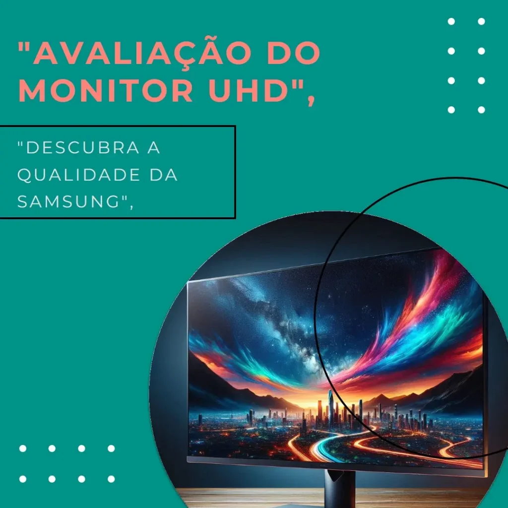 Monitor Samsung 32" UHD 4K com HDMI e Display Port