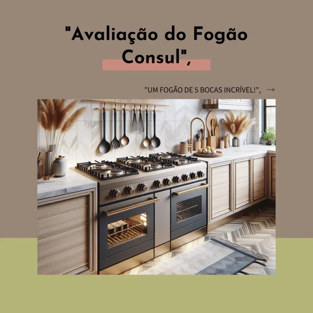 Fogão Consul 5 Bocas com Mesa de Vidro e Chama Dupla