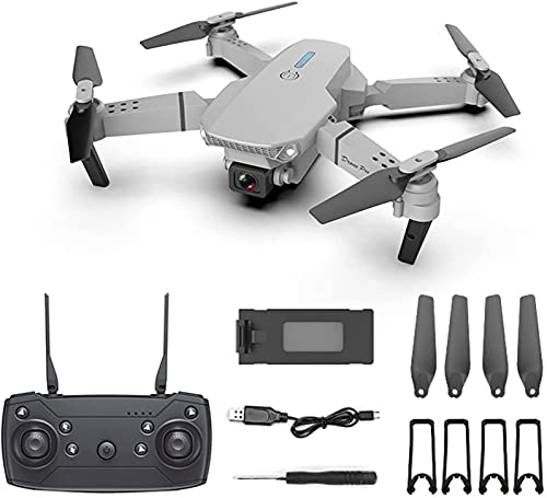meekiee Drone RC profissional à prova d'água 2021 com rotação de câmera 4K, drone com câmera dupla para crianças e adultos, drone E88 Pro RC rotação de câmera 4K HD grande angular
