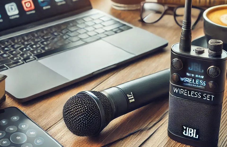 JBL, 2 Microfones Sem Fio, Wireless Set – Preto: Qualidade e Praticidade