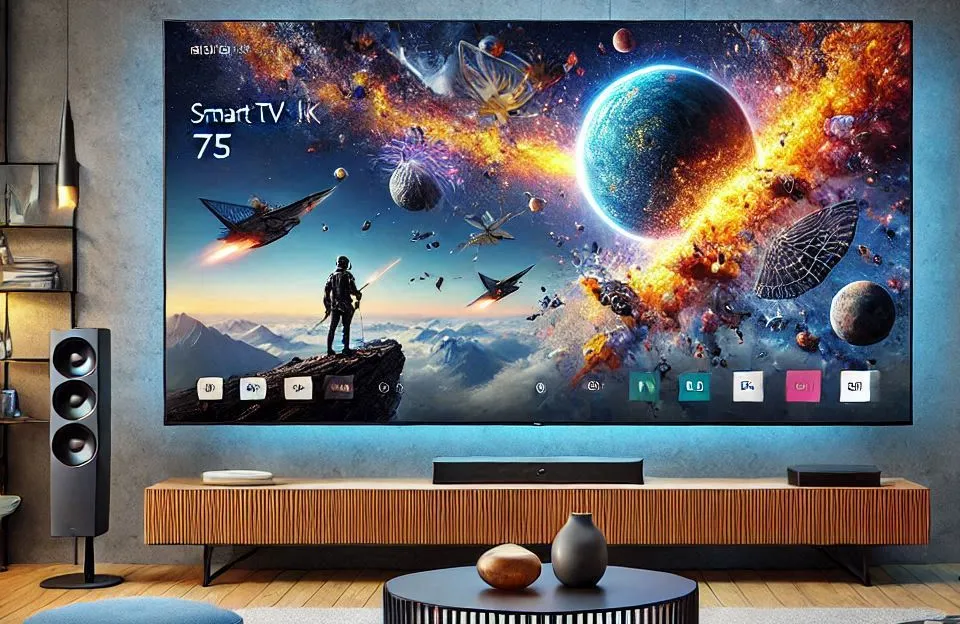 Smart TV 75" 4K LG UHD ThinQ AI: Experiência Imersiva e Conectividade Avançada