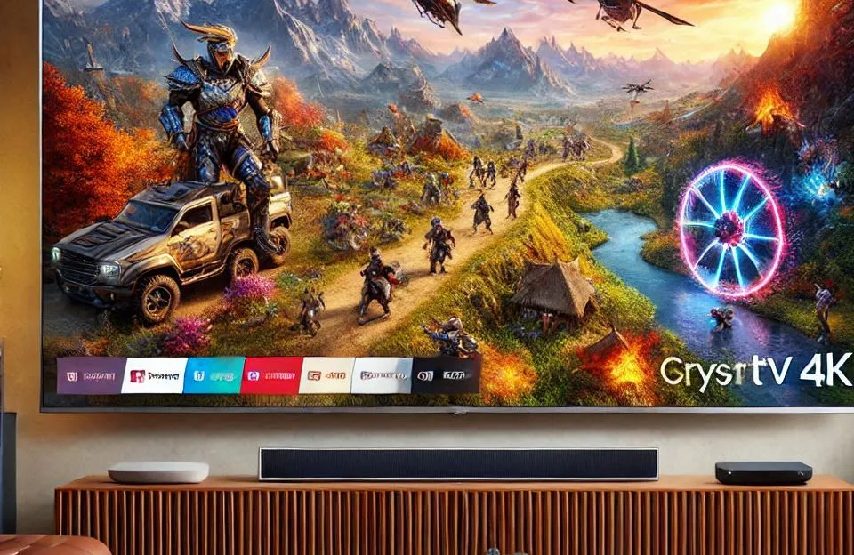 Samsung Smart TV 50" Crystal UHD 4K 50DU8000: Painel Dynamic Color e Gaming Hub