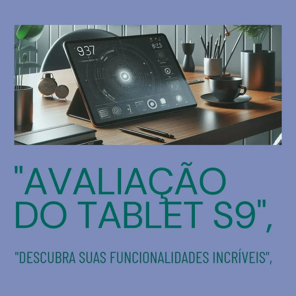 Tablet S9 Android 13 3 em 1 com Octa-Core e 12GB RAM
