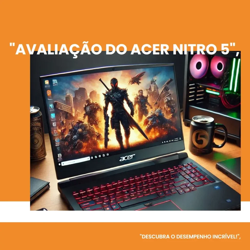 Acer Nitro 5: Tela FHD 17,3", Ryzen 7, RTX 3070, 1 TB SSD