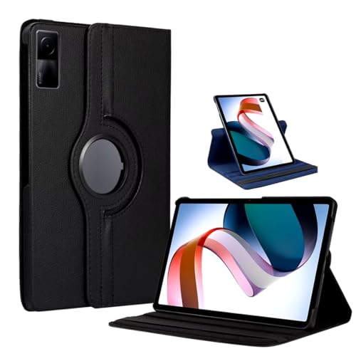 Capa Capinha Carteira de Couro Preta Giratória Executiva Compatível Com Redmi Pad SE Tela de 11 Polegadas - (Hard Glass Store)