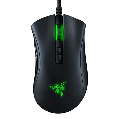 DeathAdder V2 Gaming Mouse: Sensor óptico 20K DPI - Fastest Gaming Mouse Switch - Chroma RGB Lighting - 8 Botões Programáveis - Rubberized Side Grips - Classic Black
