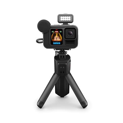 GoPro HERO13 Black Creator Edition – Inclui HERO13 Black, Volta (cabo de bateria, tripé, controle remoto), Media Mod, Light Mod, bateria Enduro, suporte de trava magnética e estojo de transporte