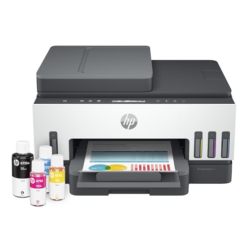 Impressora Multifuncional HP Smart Tank 754 Tanque de Tinta Colorida Wi-Fi Scanner Duplex, Bluetooth. Funções: Imprimir, Copiar, Digitalizar. Cor: Branco (2H0A6A#AK4)