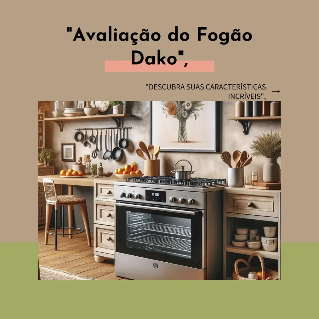 Fogão 4 bocas Dako Supreme Glass com mesa de vidro