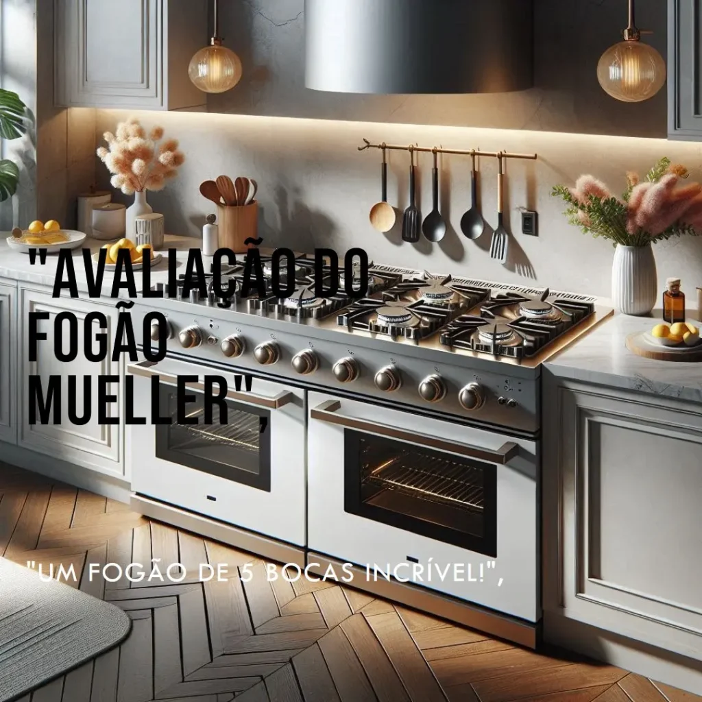 Fogão Mueller Preto Fosco 5 Bocas com Mesa de Vidro e Acendimento: Desempenho, Design e Eficiência