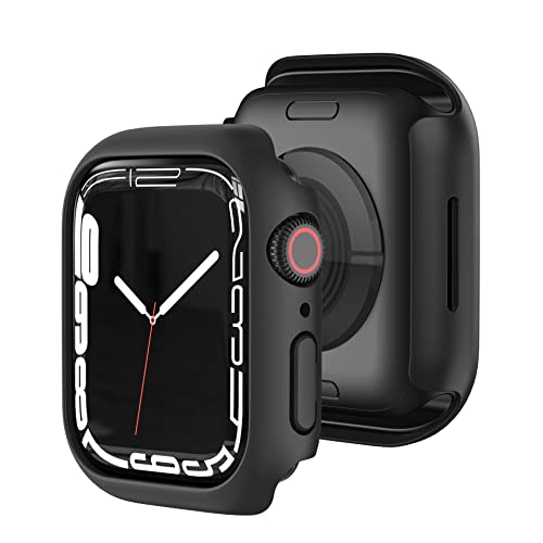 Capa Capinha Case para Apple Watch series 7 8 Ultra 49mm / 45mm / 41mm Transparente/Preto/Azul/Rosa/Verde (45mm, Black)