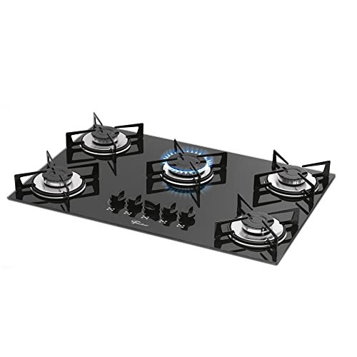 FISCHER COOKTOP À GÁS 5 BOCAS MESA VIDRO PRETA BIVOLT 1642-6985