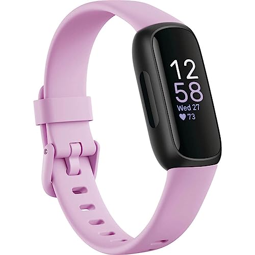Fitbit Inspire 3 rastreadores de saúde e fitness com gerenciamento de estresse, intensidade de treino, rastreamento do sono, frequência cardíaca 24 horas por dia, 7 dias por semana e muito mais,