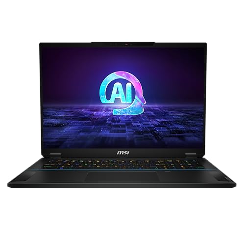 MSI Laptop para jogos Stealth 18 AI Studio 45.7 cm 240Hz QHD+: Intel Ultra 9-185H, NVIDIA Geforce RTX 4080, 32GB DDR5, SSD NVMe de 1TB, Cooler Boost 5, Win 11: Preto A1VHG-019US