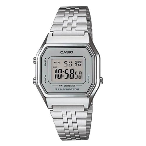 Relógio Feminino Digital Casio Vintage LA680WA-7DF - Prata
