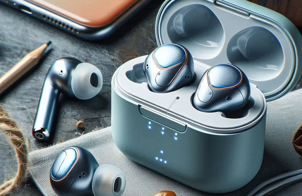 Fones de ouvido com carregamento super rápido e caixa inteligente